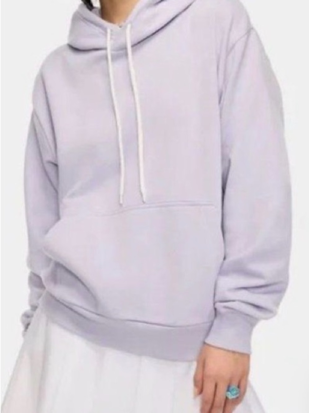 Aritzia Lilac Drawstring Pullover Hoodie